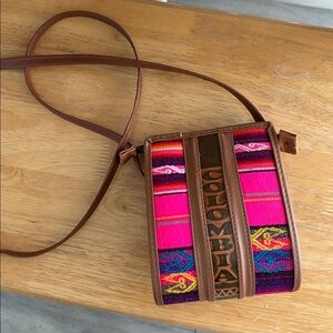 Colorful Crossbody Bag with Colombia Design